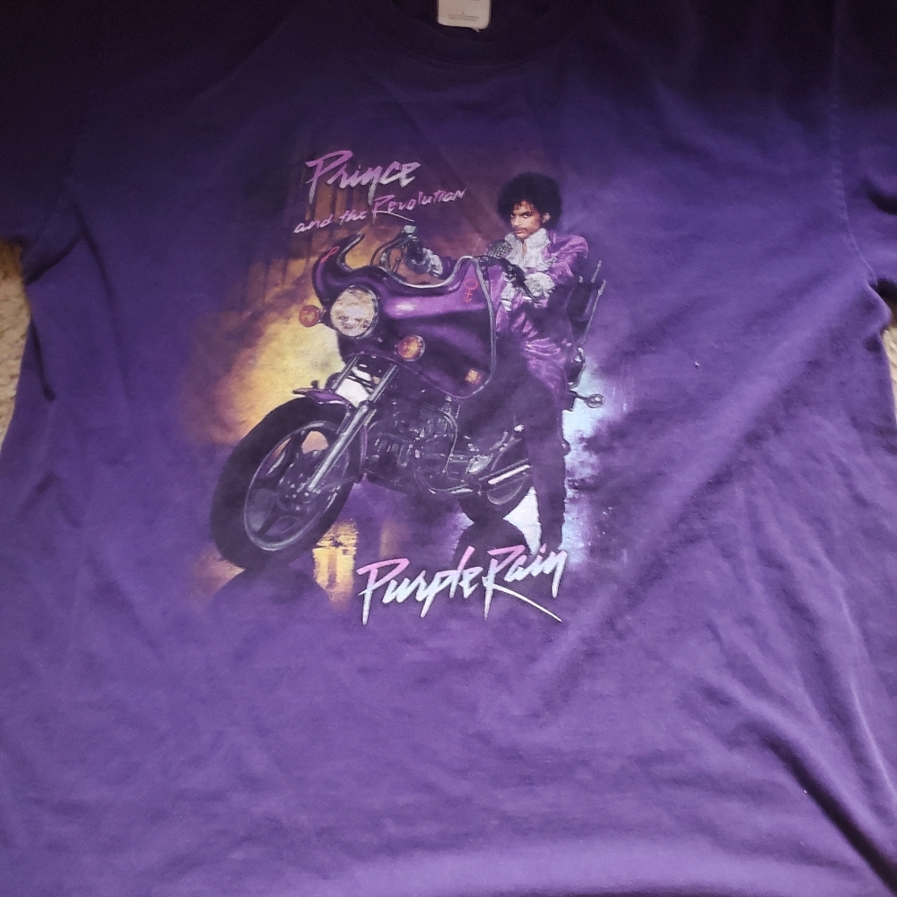 VINTAGE PRINCE PURPLE RAIN BAND MOTORCYCLE TSHIRT SIZE L